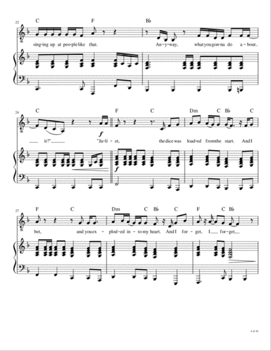 Romeo And Juliet Voice scores gallery preview page 5