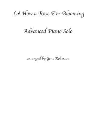 Lo! How a Rose E're Blooming Piano Solo