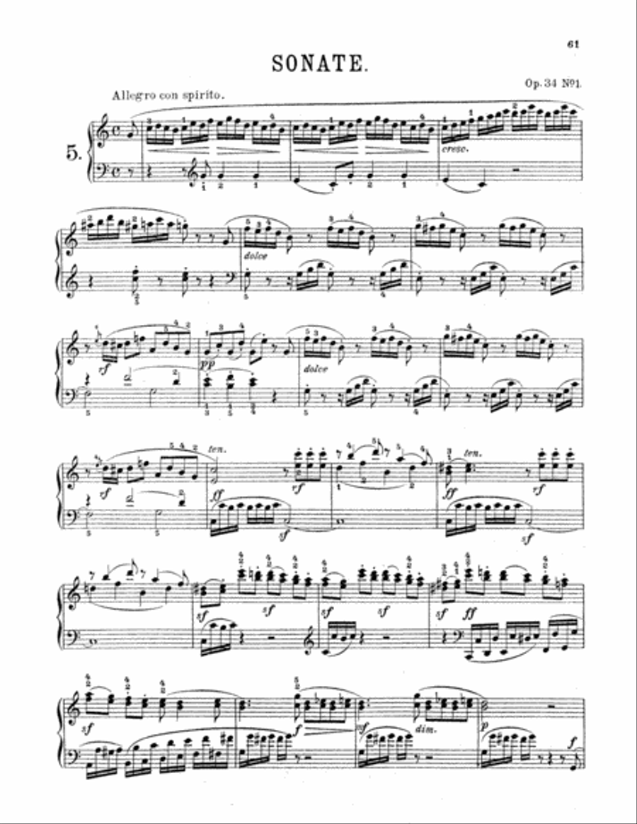 Clementi: Piano Sonatas, (Volume I) Piano Solo scores gallery preview page 1