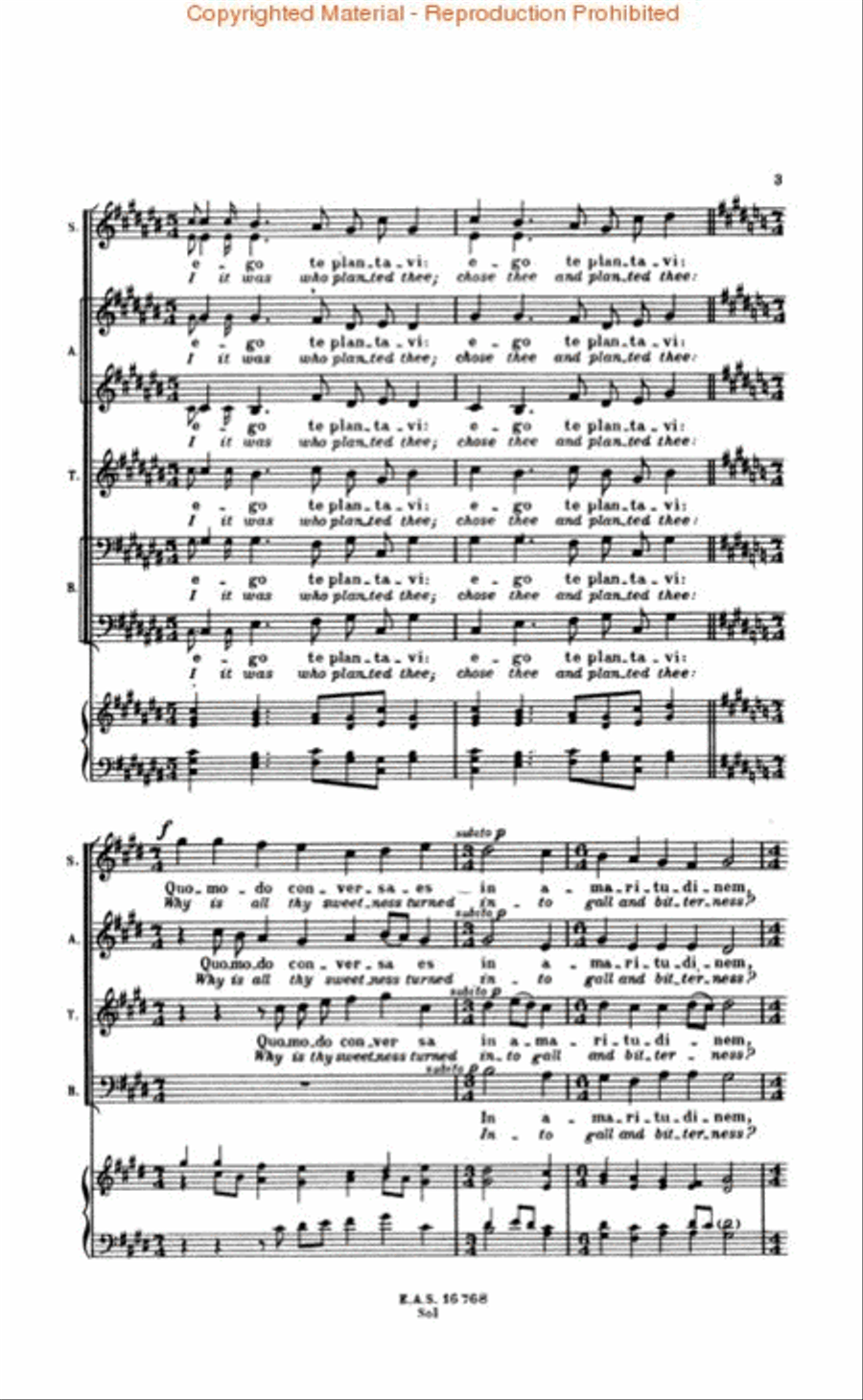 Four Motets for Lent 4-Part scores gallery preview page 3