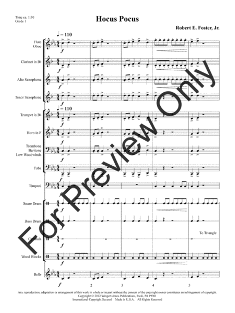 Hocus Pocus (Score) Concert Band scores gallery preview page 4