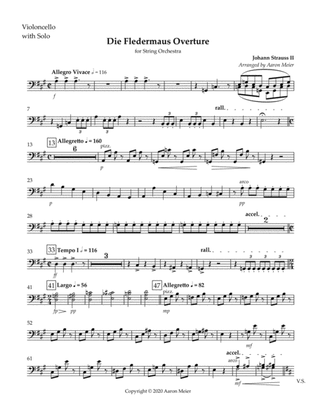 Die Fledermaus Overture (arr. for string orchestra): Cello