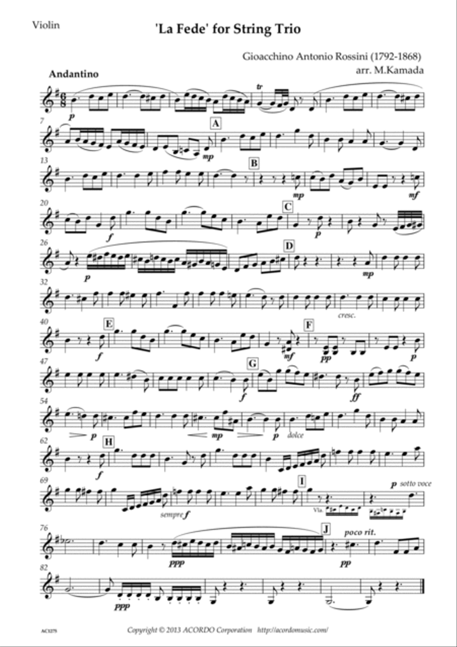 La Fede for String Trio String Trio scores gallery preview page 3