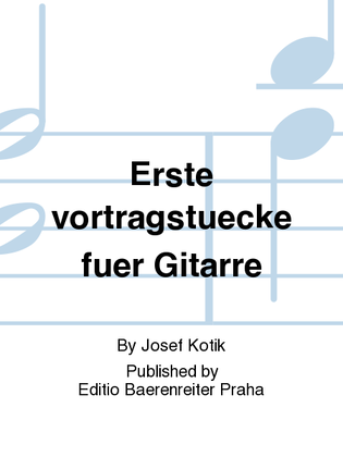 Book cover for Erste vortragstücke für Gitarre