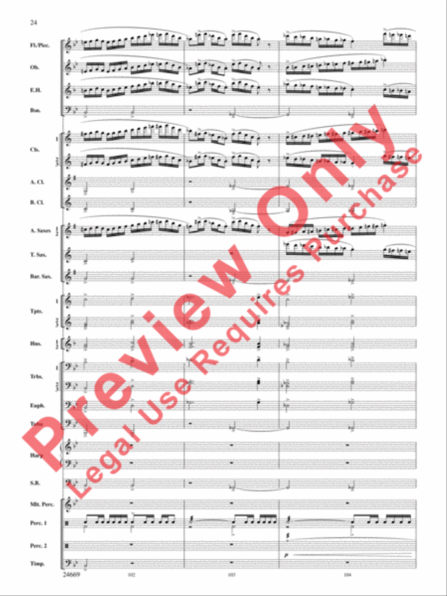Metroplex: Three Postcards from Manhattan Concert Band scores gallery preview page 25