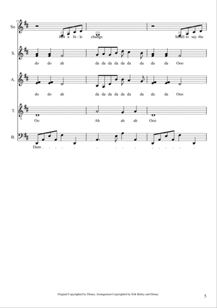 Beauty And The Beast 4-Part scores gallery preview page 5