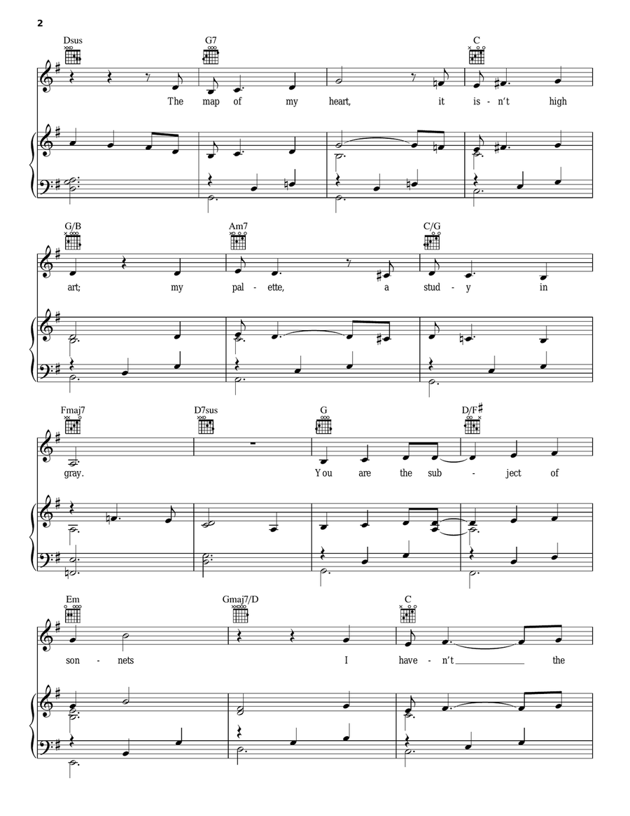 Da Vinci's Eyes Da Vinci's Eyes Piano, Vocal, Guitar scores gallery preview page 2