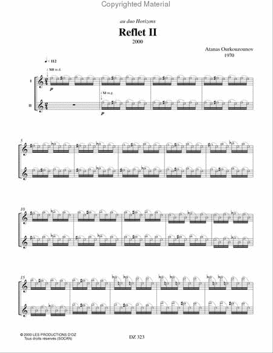 Reflet II Classical Guitar scores gallery preview page 2