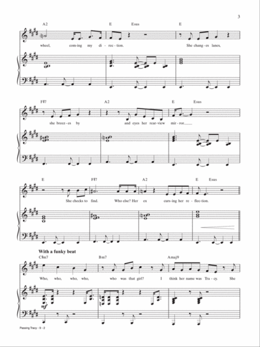 Passing Tracy Passing Tracy Piano, Vocal, Guitar scores gallery preview page 2