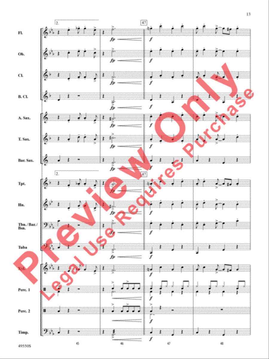 Cantina Band Concert Band scores gallery preview page 14