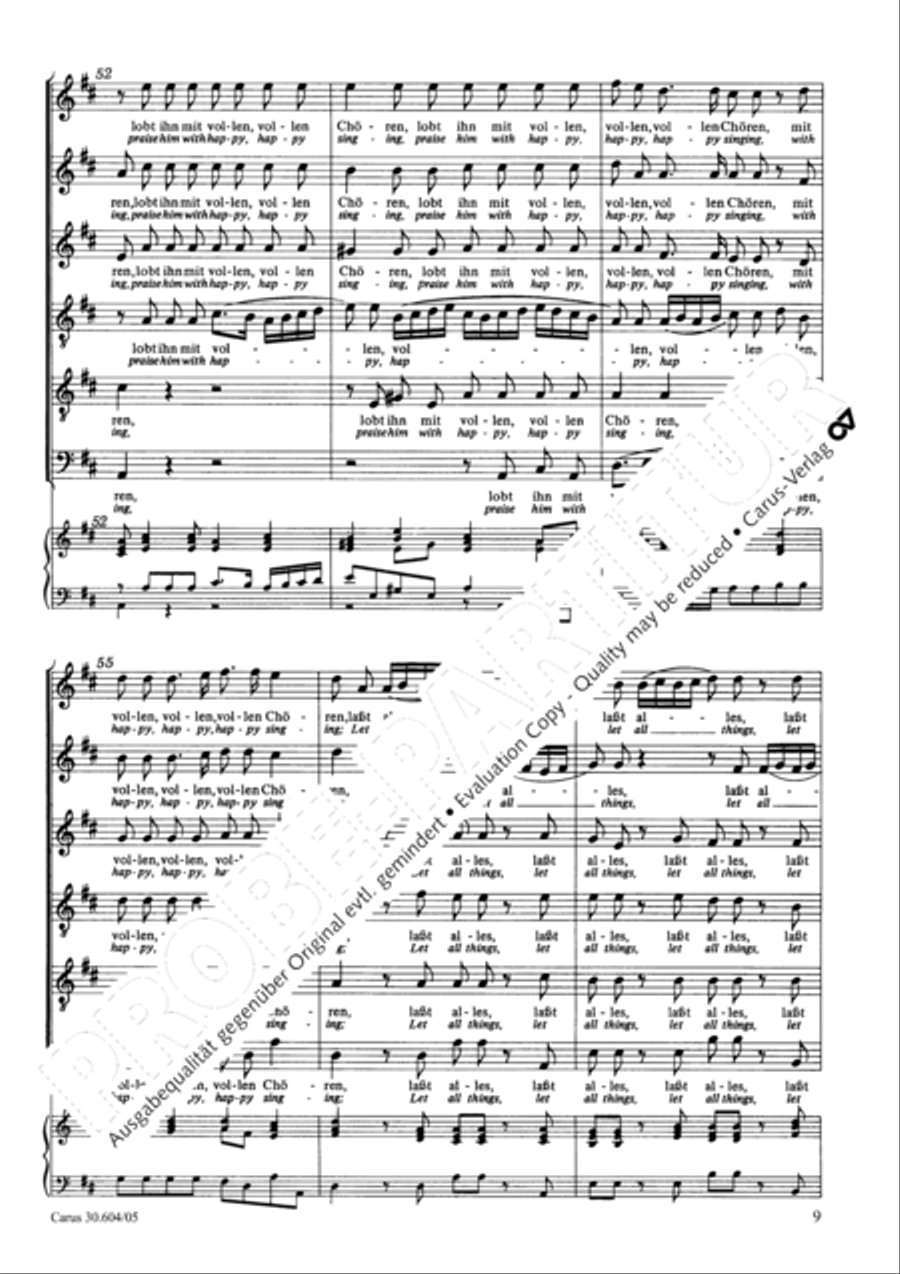 O joyful time, we greet you (Sei, lieber Tag, willkommen) Choir scores gallery preview page 10