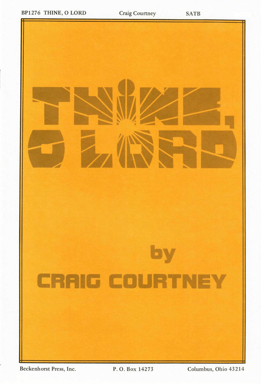 Thine, O Lord Thine, O Lord 4-Part scores gallery preview page 1