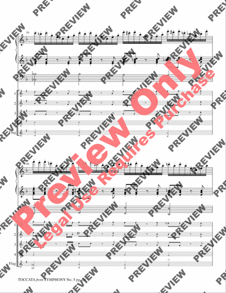 Toccata (from Symphony No. 5) Small Ensemble scores gallery preview page 26