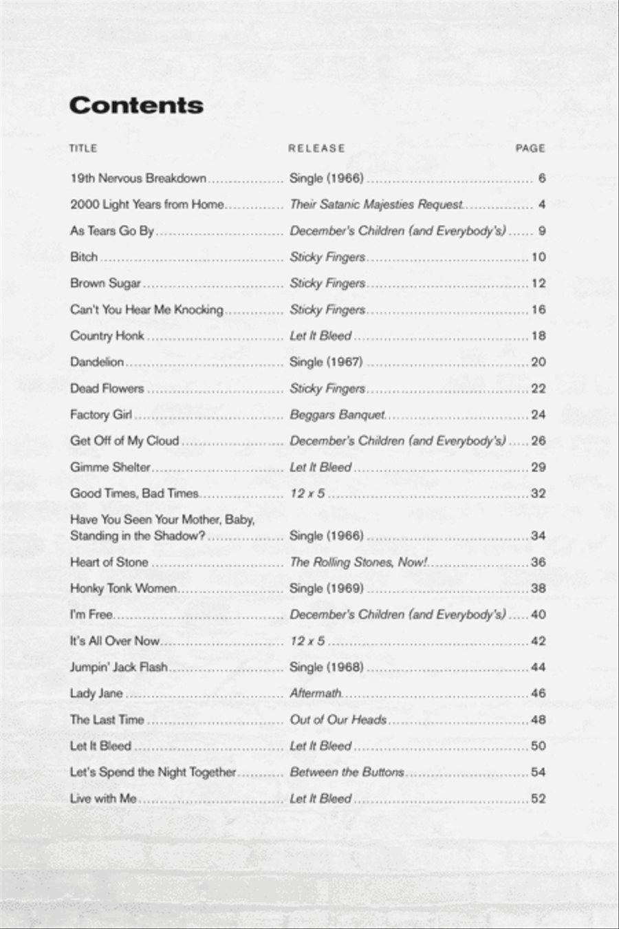 Rolling Stones -- Lyric & Chord Songbook Guitar scores gallery preview page 2