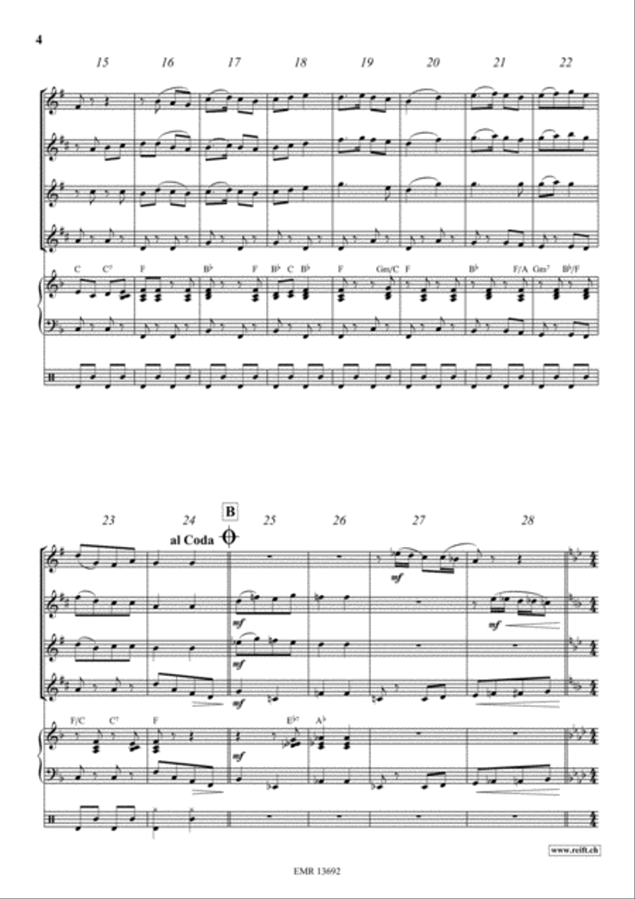 Yankee Doodle Saxophone Quartet scores gallery preview page 4