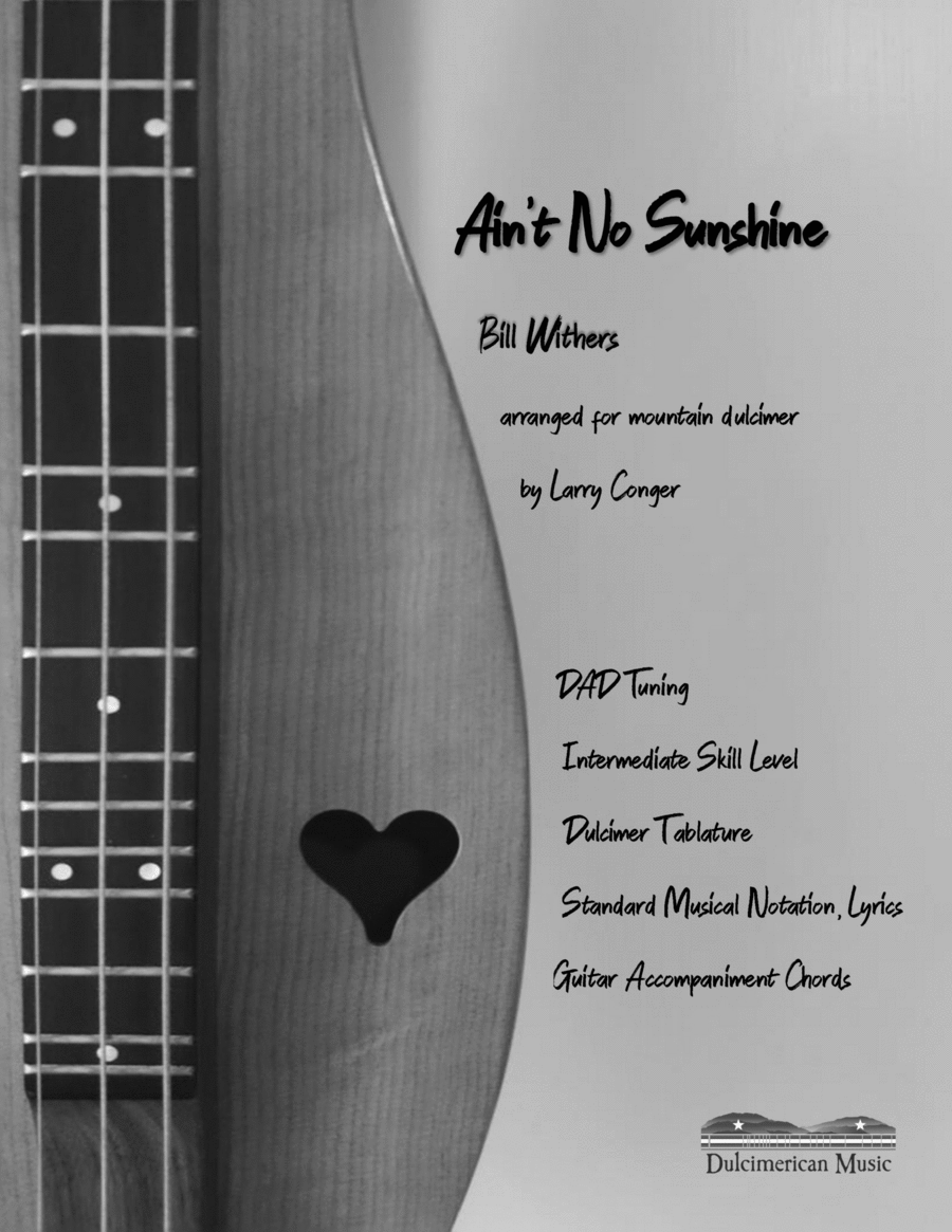 Ain't No Sunshine Dulcimer scores gallery preview page 1