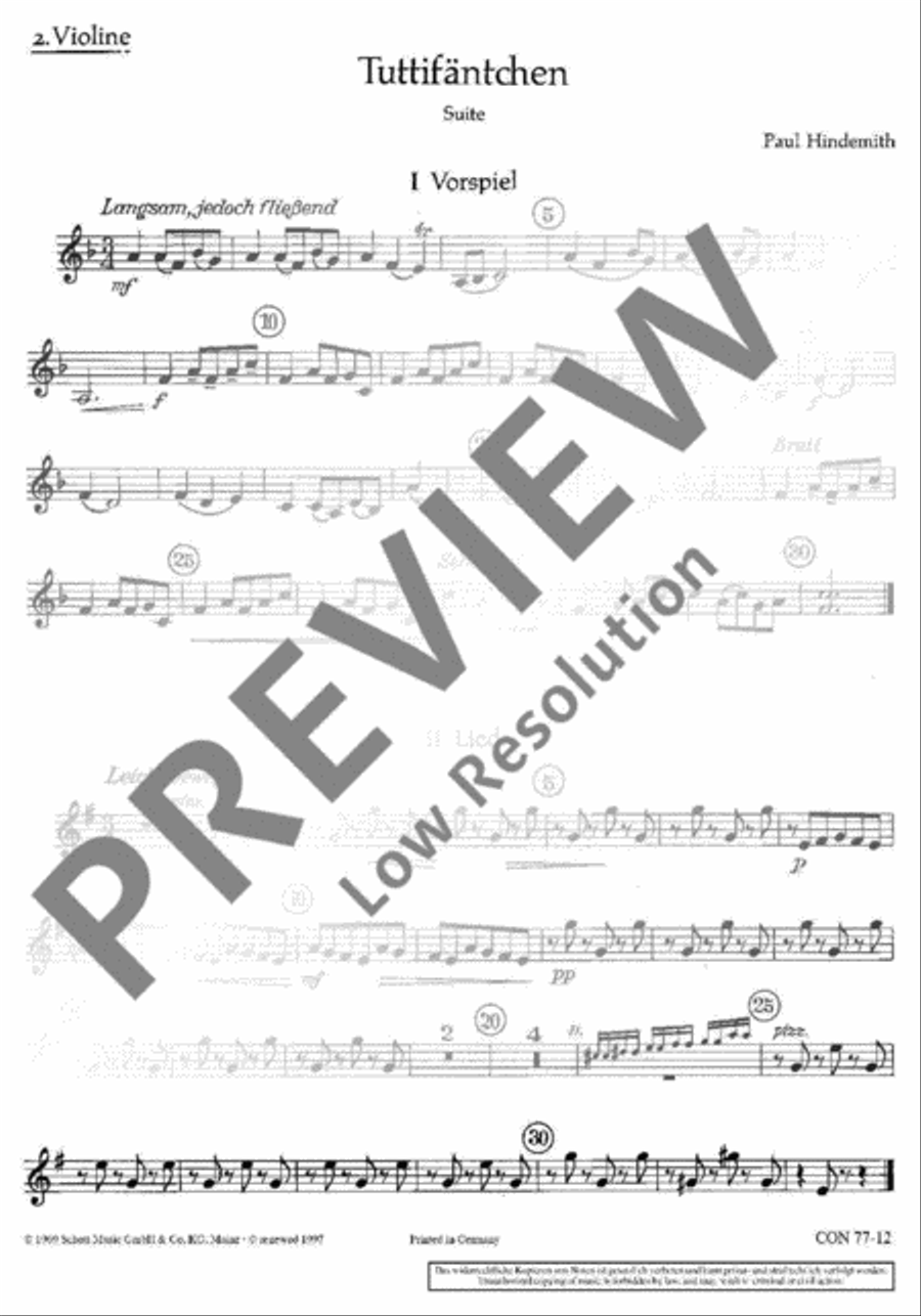 Tuttifäntchen Violin scores gallery preview page 2