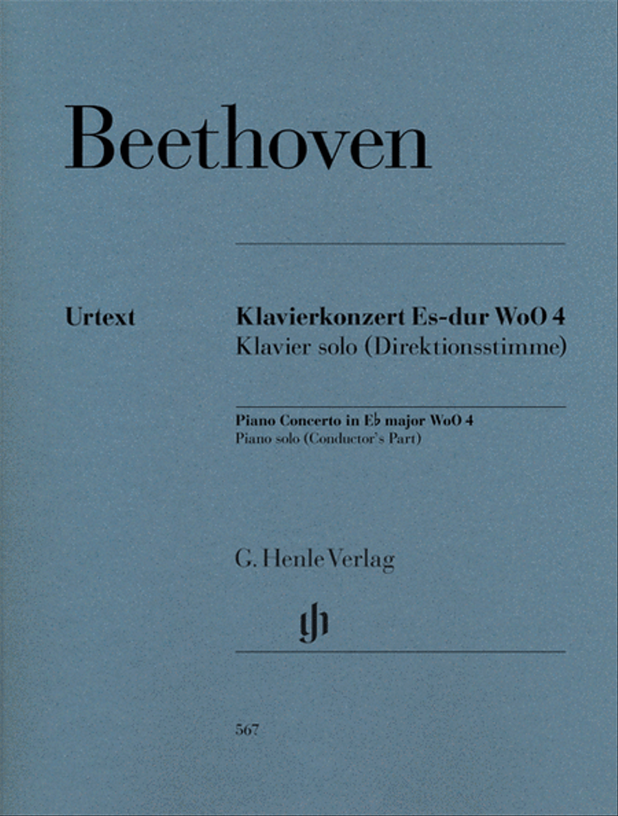 Ludwig van Beethoven –�Piano Concerto in E-Flat Major WoO 4 Piano Solo scores gallery preview page 1