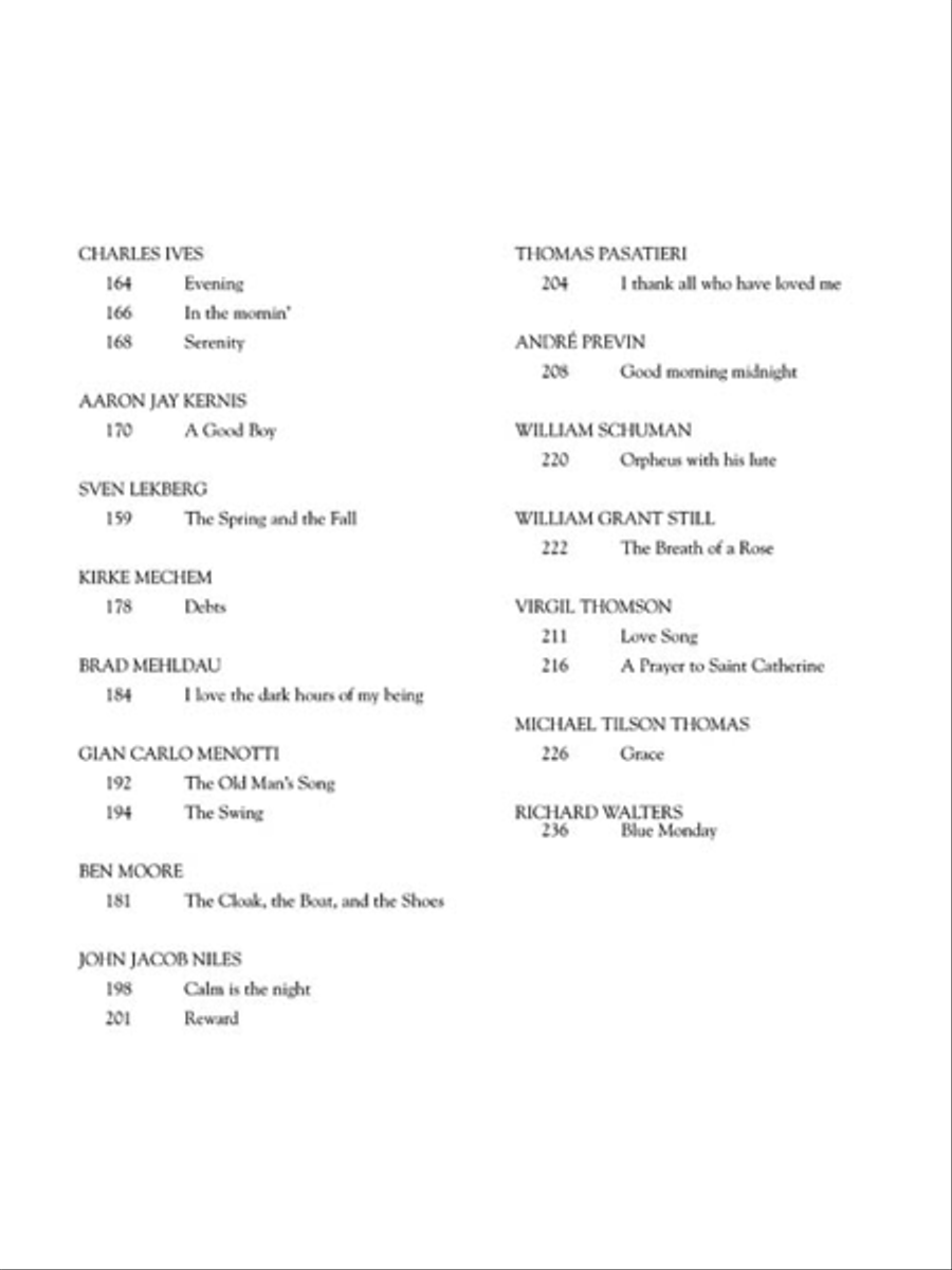 The G. Schirmer Collection of American Art Song – 50 Songs by 29 Composers Voice Solo scores gallery preview page 3