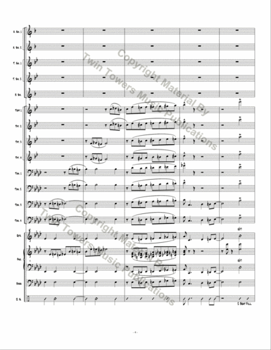 Don't Get Caught Don't Get Caught Jazz Ensemble scores gallery preview page 4