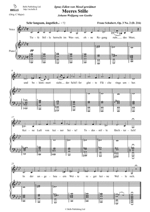 Meeres Stille, Op. 3 No. 2 (D. 216) (A-flat Major)