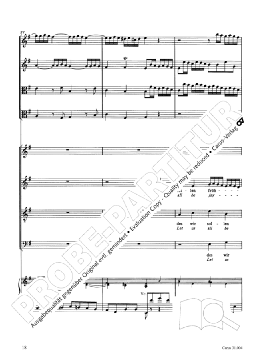 Christ lay in death's cold prison (Christ lag in Todesbanden) 4-Part scores gallery preview page 19