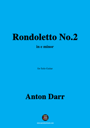 Book cover for Adam Darr-Rondoletto No.2,in e minor,for Guitar