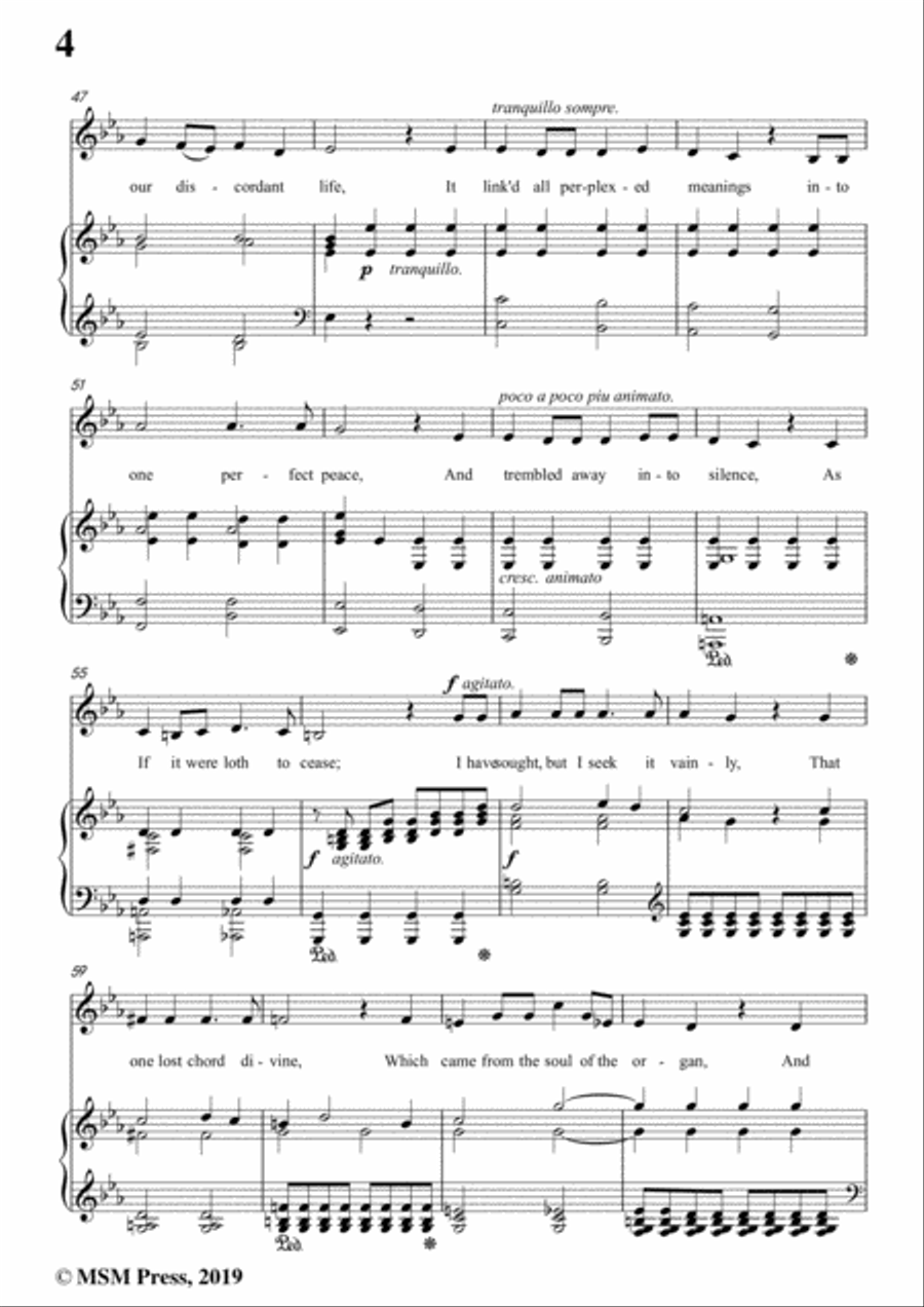 Arthur Sullivan-Lost Chord,in E flat Major,for Voice and Piano Voice Solo scores gallery preview page 6