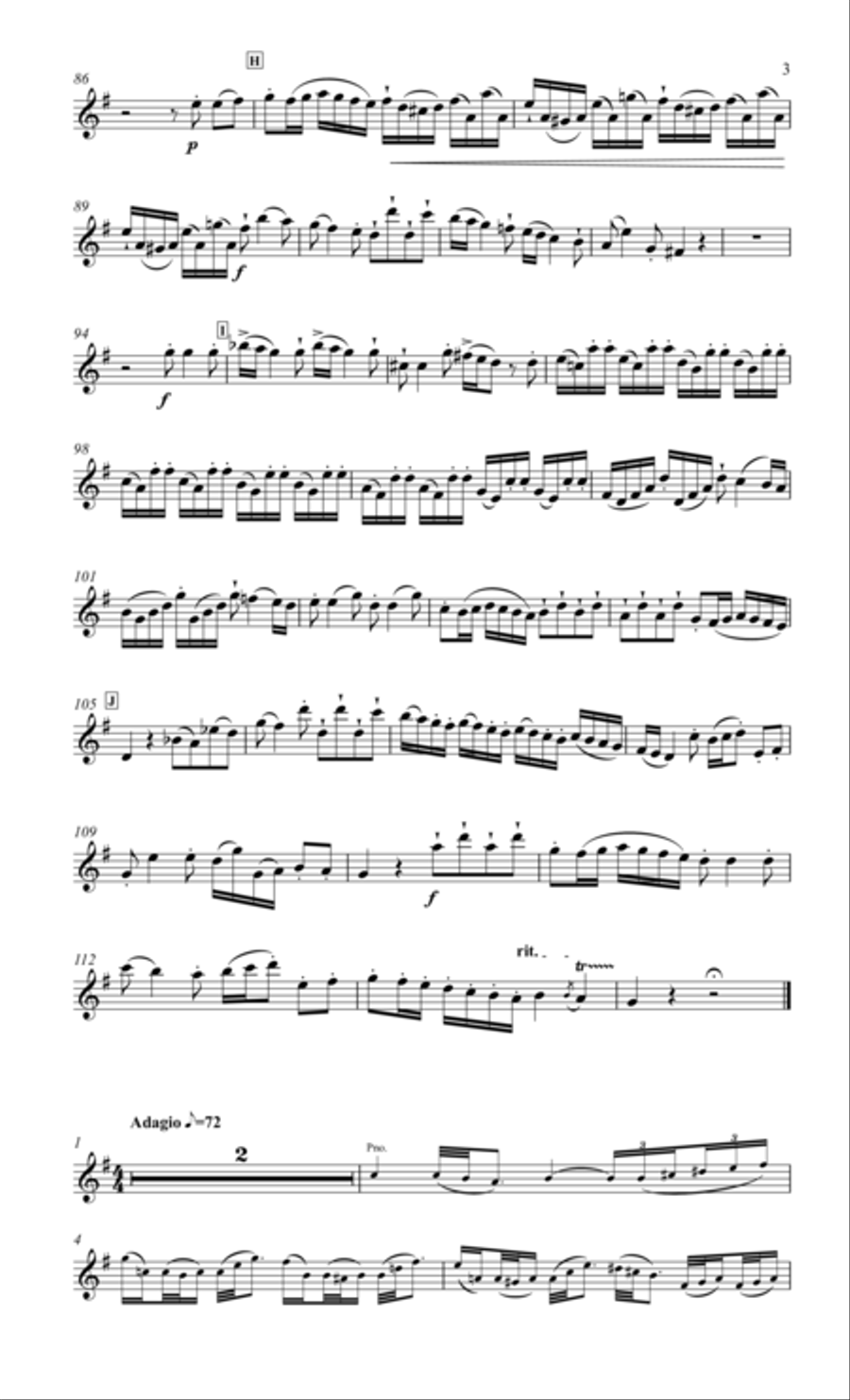 Concerto for flute & piano Flute Solo scores gallery preview page 4