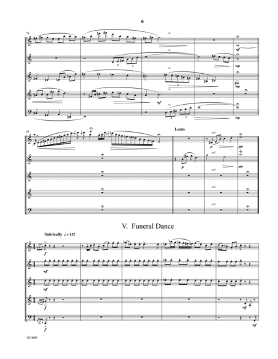 Five Sketches Woodwind Quintet scores gallery preview page 6