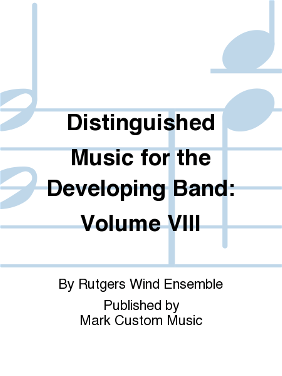 Distinguished Music for the Developing Band: Volume VIII Concert Band scores gallery preview page 1