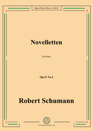 Book cover for Schumann-Novelletten,Op.21 No.4,for Piano