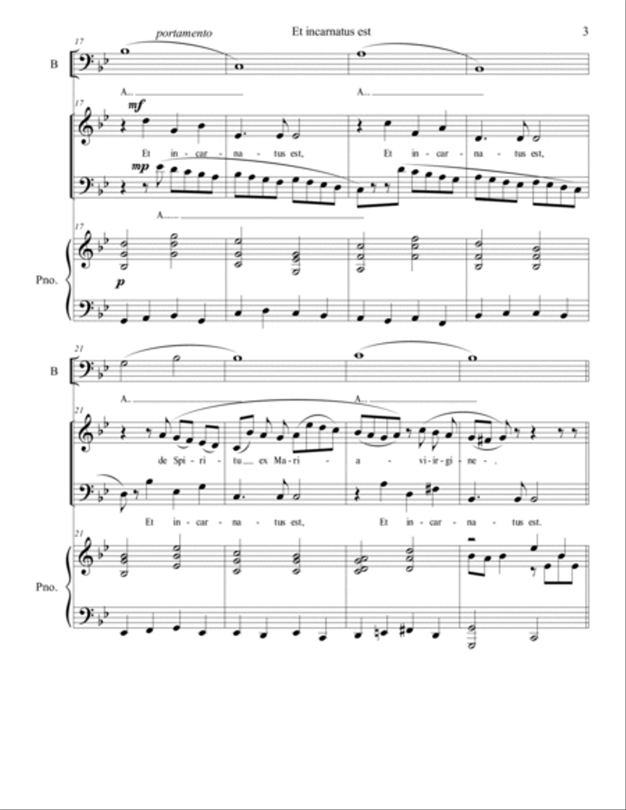 Et incarnatus est - Crucifixus - Et resurrexit 4-Part scores gallery preview page 3