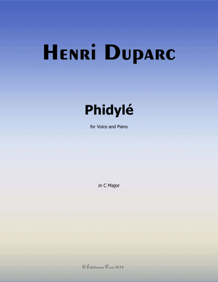Phidylé, by Henri Duparc, in C Major