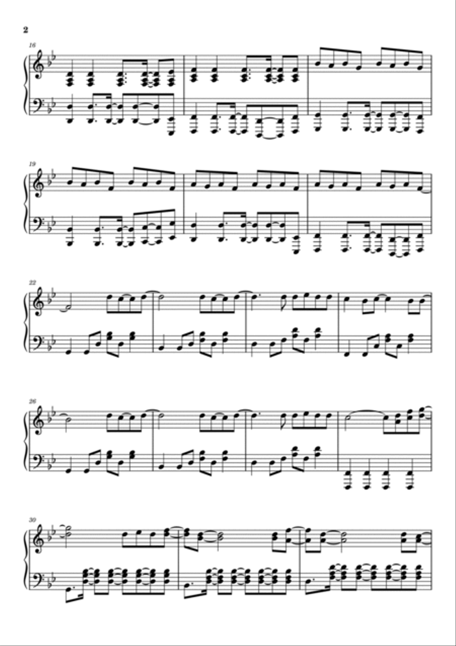 What Is Love What Is Love Piano Solo scores gallery preview page 2