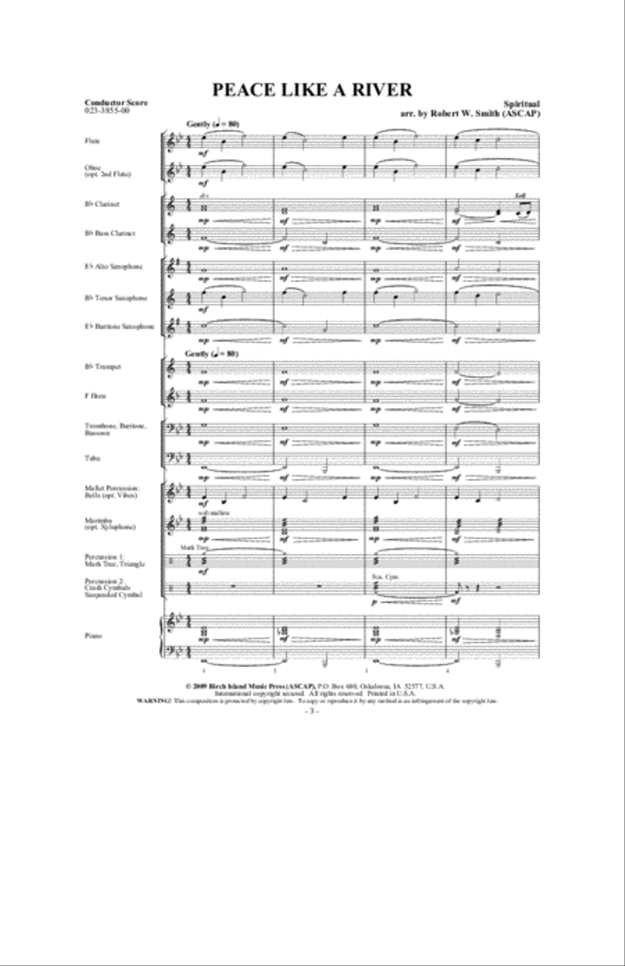 Peace Like A River Peace Like A River Concert Band scores gallery preview page 2