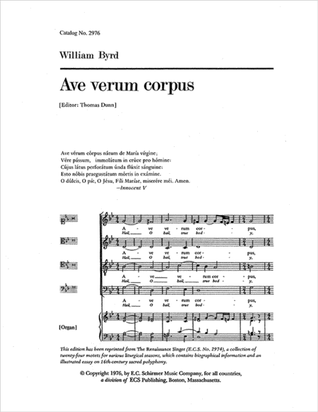 William Byrd: Ave verum corpus