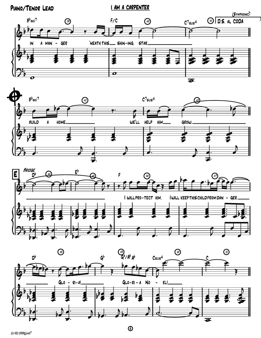 I Am a Carpenter (Joseph's Song) [Piano/Vocal/Chords] Piano, Vocal scores gallery preview page 4