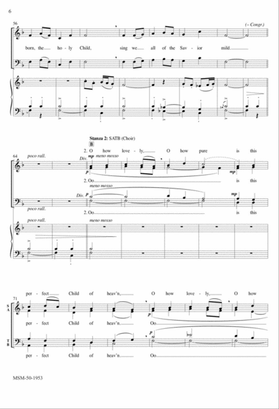 He Is Born 4-Part scores gallery preview page 5
