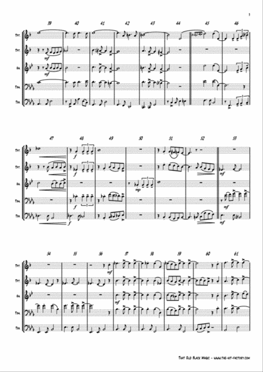 That Old Black Magic Euphonium scores gallery preview page 3