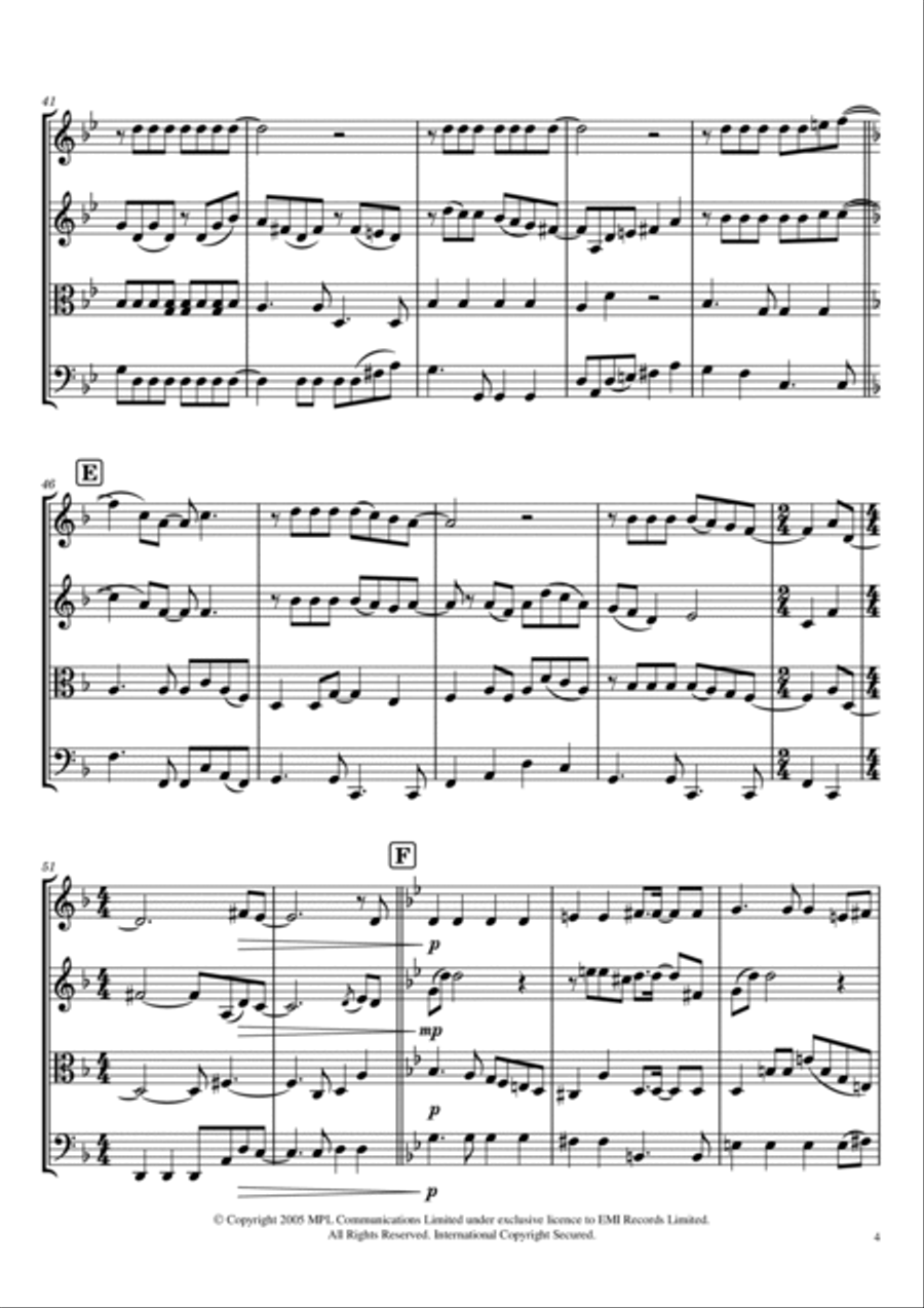 This Never Happened Before String Quartet scores gallery preview page 4