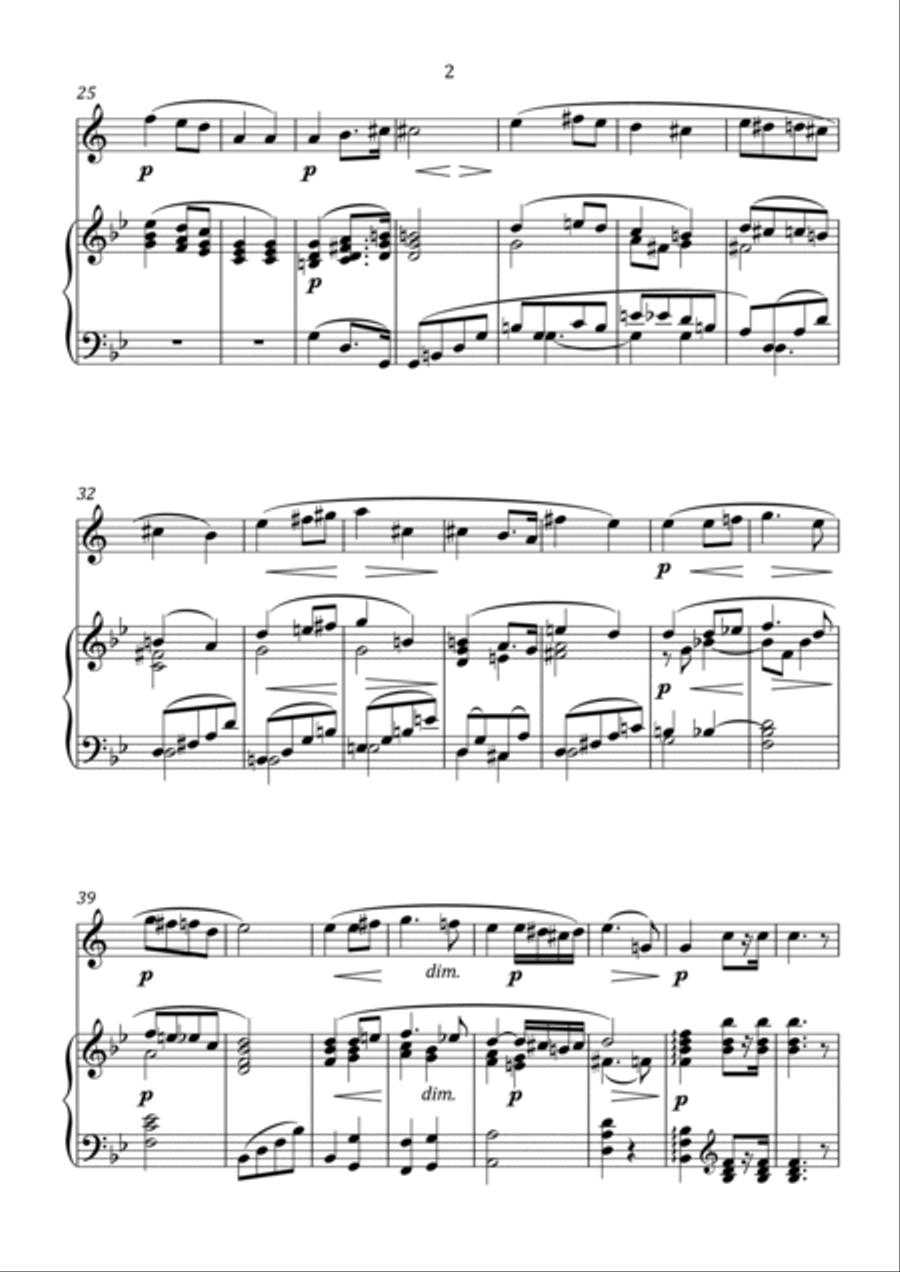 Wagner - Bridal Chorus in B-flat Major - Intermediate B-Flat Trumpet scores gallery preview page 3