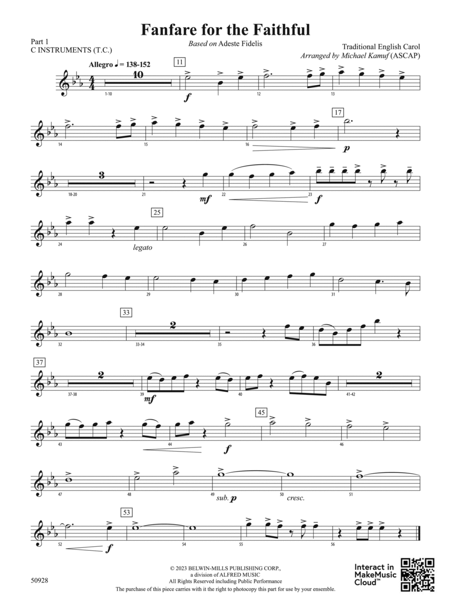 Fanfare for the Faithful: Part 1 - C Instruments (T.C.)