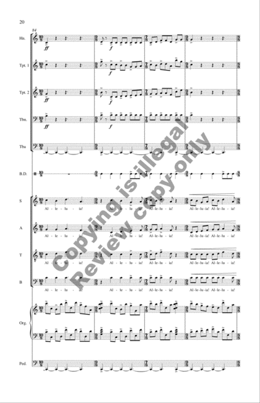 Alleluias, Intercessions and Remembrances (Brass Quintet Score) Choir scores gallery preview page 14