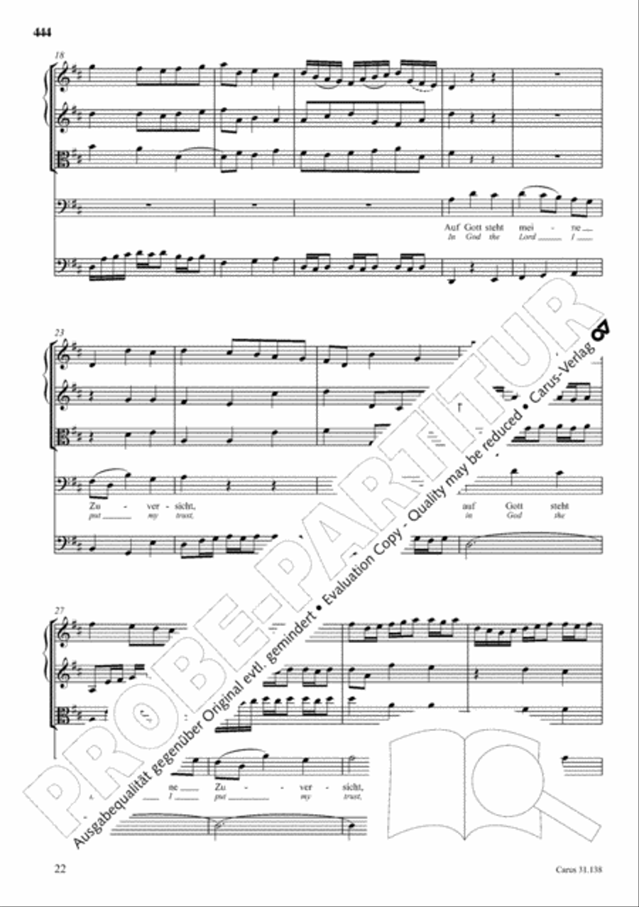 The Complete Sacred Vocal Works (Das geistliche Vokalwerk) Voice scores gallery preview page 445