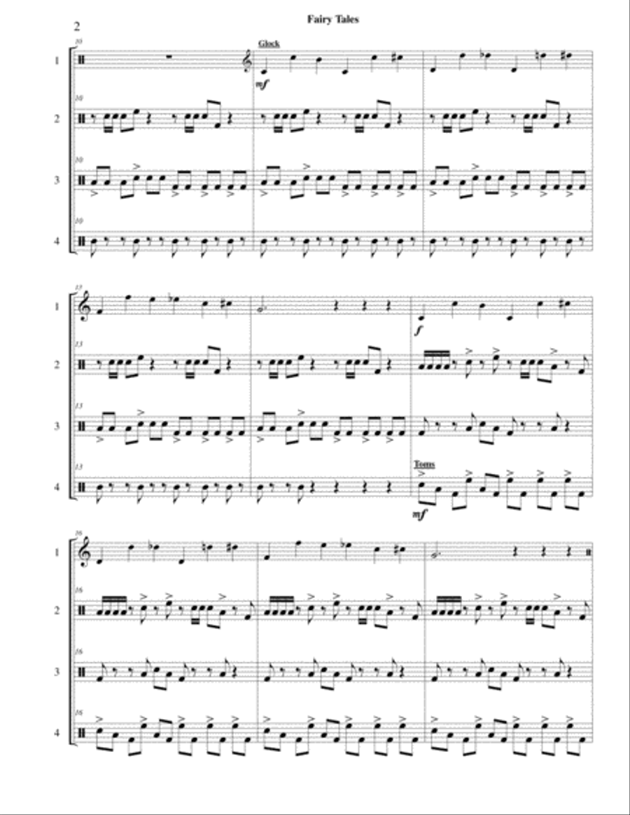 Fairy Tales Percussion Ensemble scores gallery preview page 5
