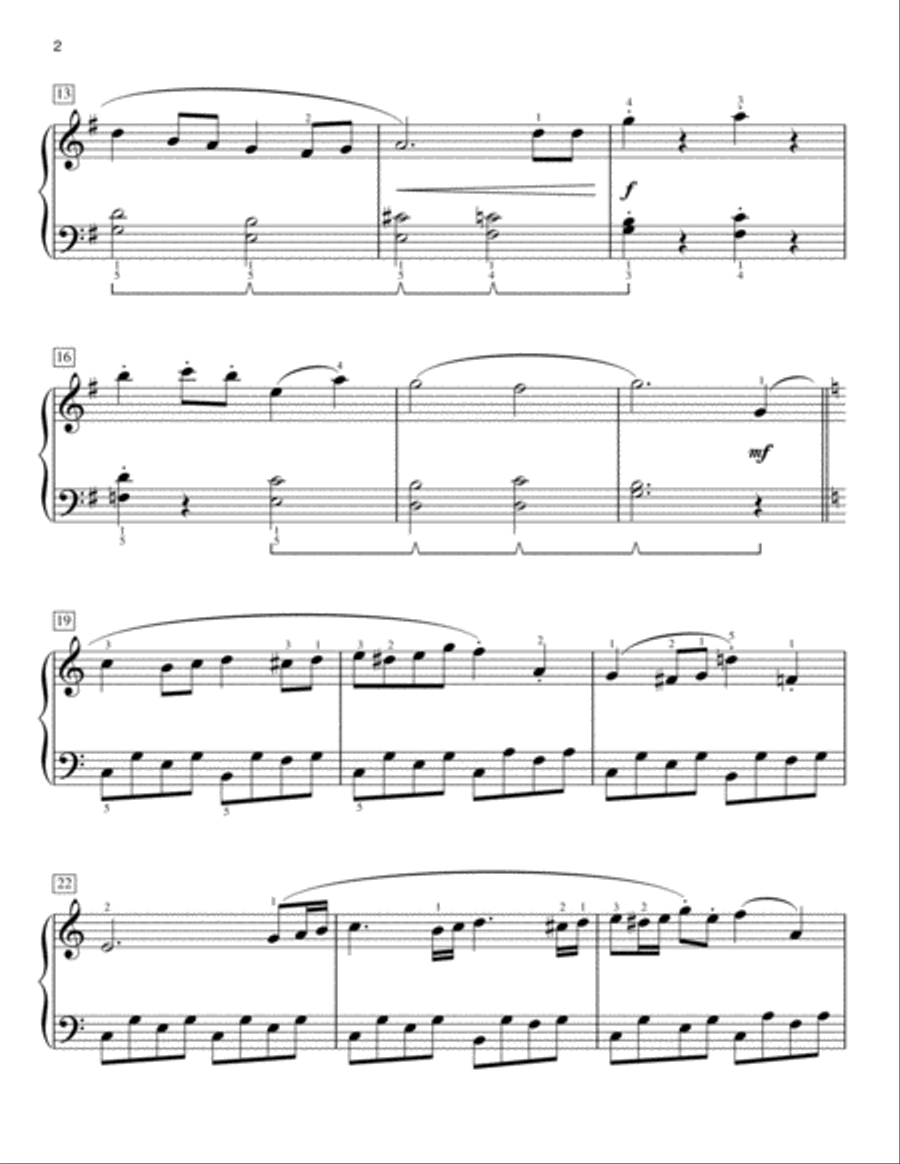 Grandfather's Clock [Classical version] (arr. Phillip Keveren) Easy Piano scores gallery preview page 2