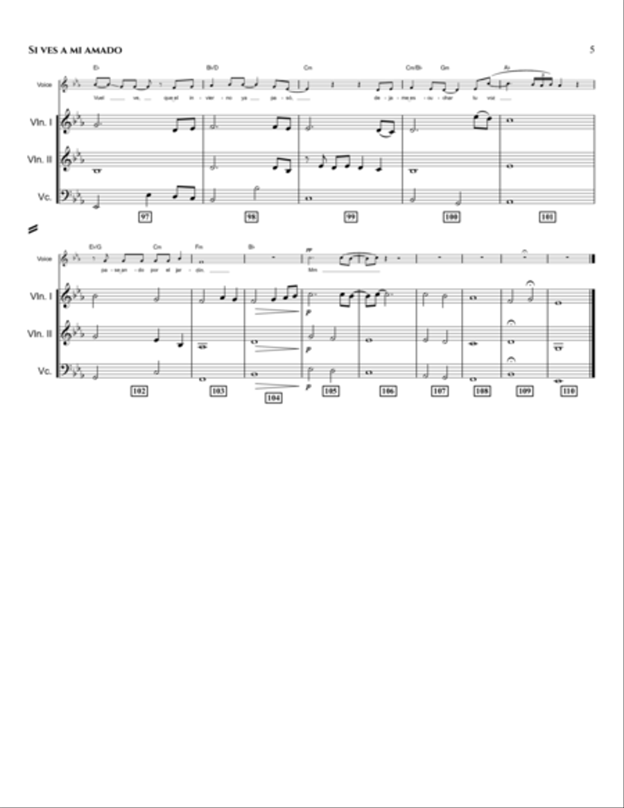 Si Ves A Mi Amado Voice scores gallery preview page 5