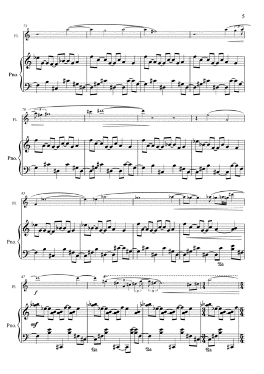 Murray - A Leap of Faith - Flute & Piano Flute Solo scores gallery preview page 5