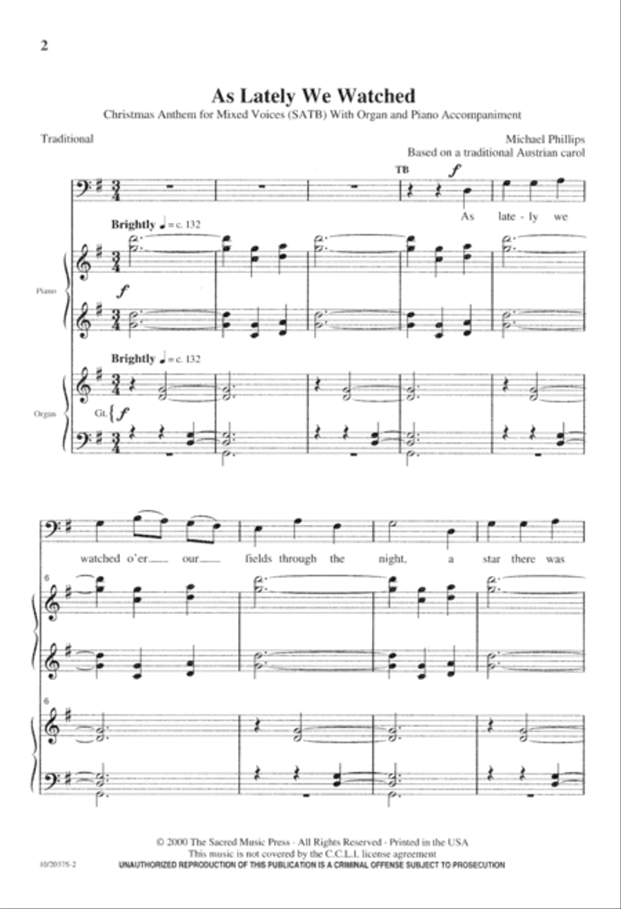 As Lately We Watched As Lately We Watched 4-Part scores gallery preview page 2
